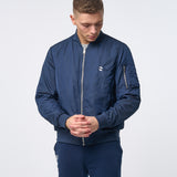 Omnitau Men's Hybrid Recycled Bomber Jacket - French Navy