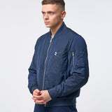 Omnitau Men's Hybrid Recycled Bomber Jacket - French Navy