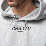 Omnitau Men's Oversized Organic Cotton Hoodie - Heather Grey