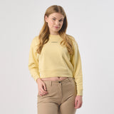 Omnitau Women's Organic Cotton Cropped Sweatshirt - Yellow