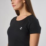Omnitau Women's Organic Cotton Fitted T-Shirt - Black
