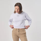 Omnitau Women's Organic Cotton Cropped Sweatshirt - White