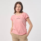 Omnitau Women's Organic Cotton Rolled Sleeve T-Shirt - Pink