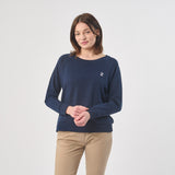 Omnitau Women's Organic Cotton Oversized Style Sweatshirt - Navy