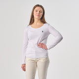 Omnitau Women's Organic Cotton Long Sleeve T-Shirt - White