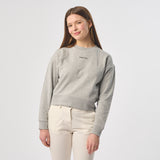 Omnitau Women's Organic Cotton Cropped Sweatshirt - Heather Grey