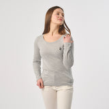 Omnitau Women's Organic Cotton Long Sleeve T-Shirt - Heather Grey