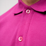 Omnitau Men's Drive Organic Cotton Avant Polo Shirt - Mid Pink